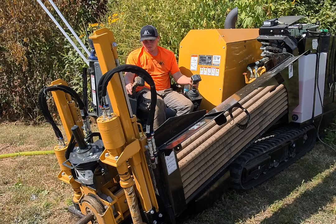 Directional drilling for fiber optic installation